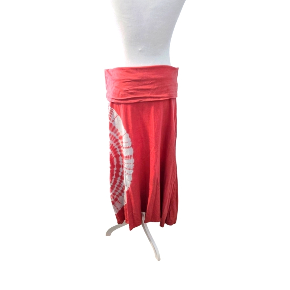 Legacies long cotton tie dye skirt Women's size large peach - Picture 4 of 5